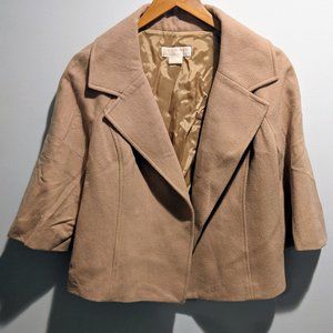 Michael Kors Camel Cropped Jacket Size Large